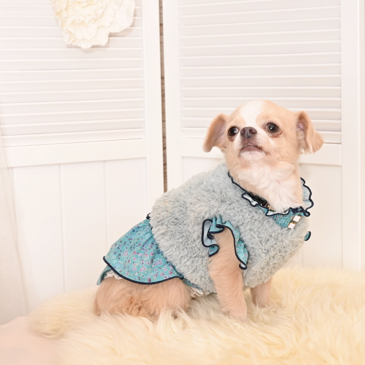 Fur knit vest
